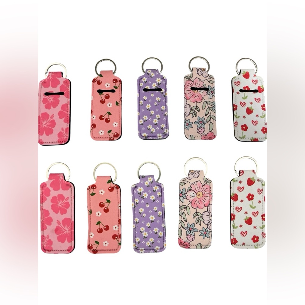 Lip Balm/Chapstick Keychain Holder - set of 5 - Picture 2 of 5